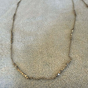 Women's Silver Tone Beaded Chain Necklace